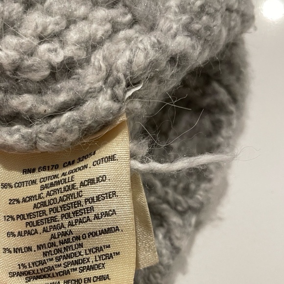 Anthropologie • sleeping on snow rap style cableknit heather gray shrug •  XS/S - Picture 6 of 16